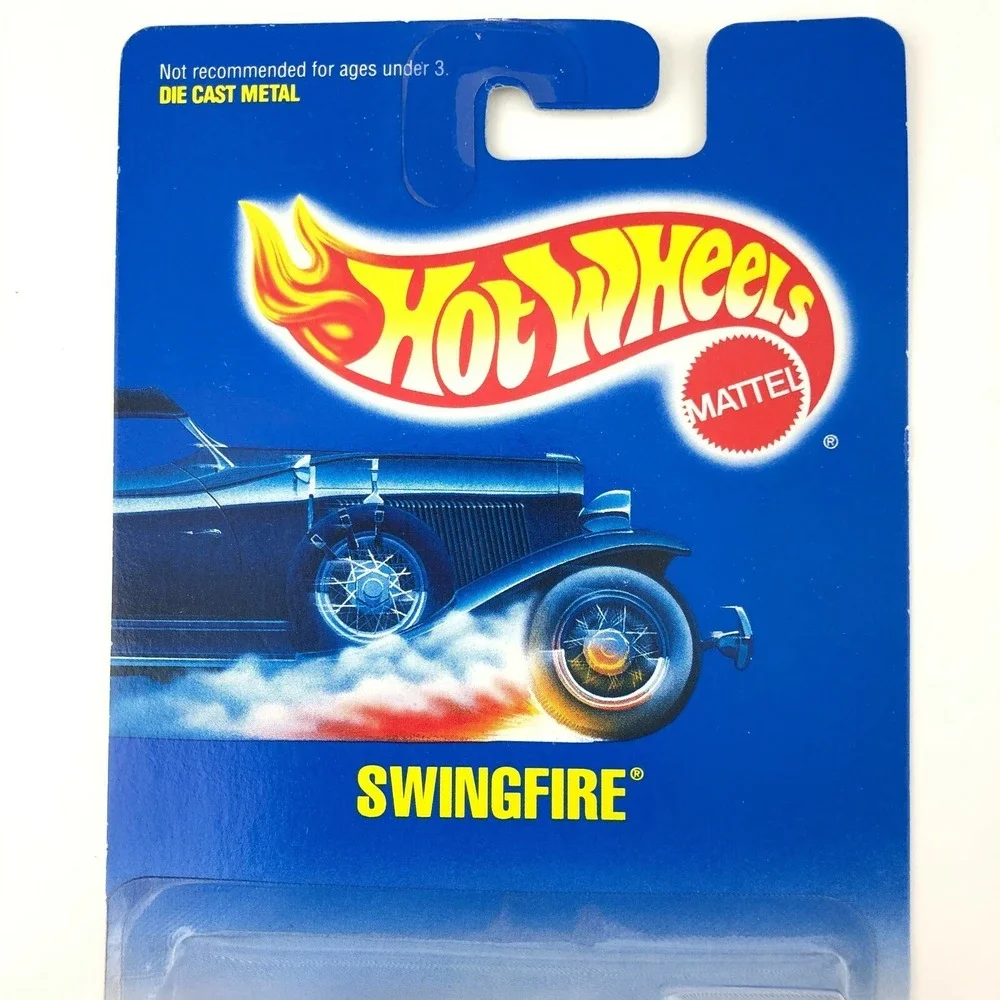 Hot Wheels SWINGFIRE Convertible Car Metallic Blue Die Cast 1/64 Collector‎ #214